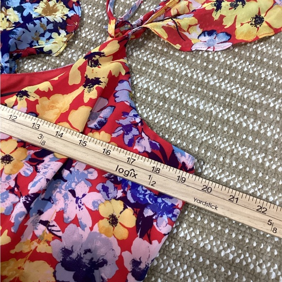 NWT Lulu's Multicolor Asymmetrical Floral Dress XL - Picture 7 of 8
